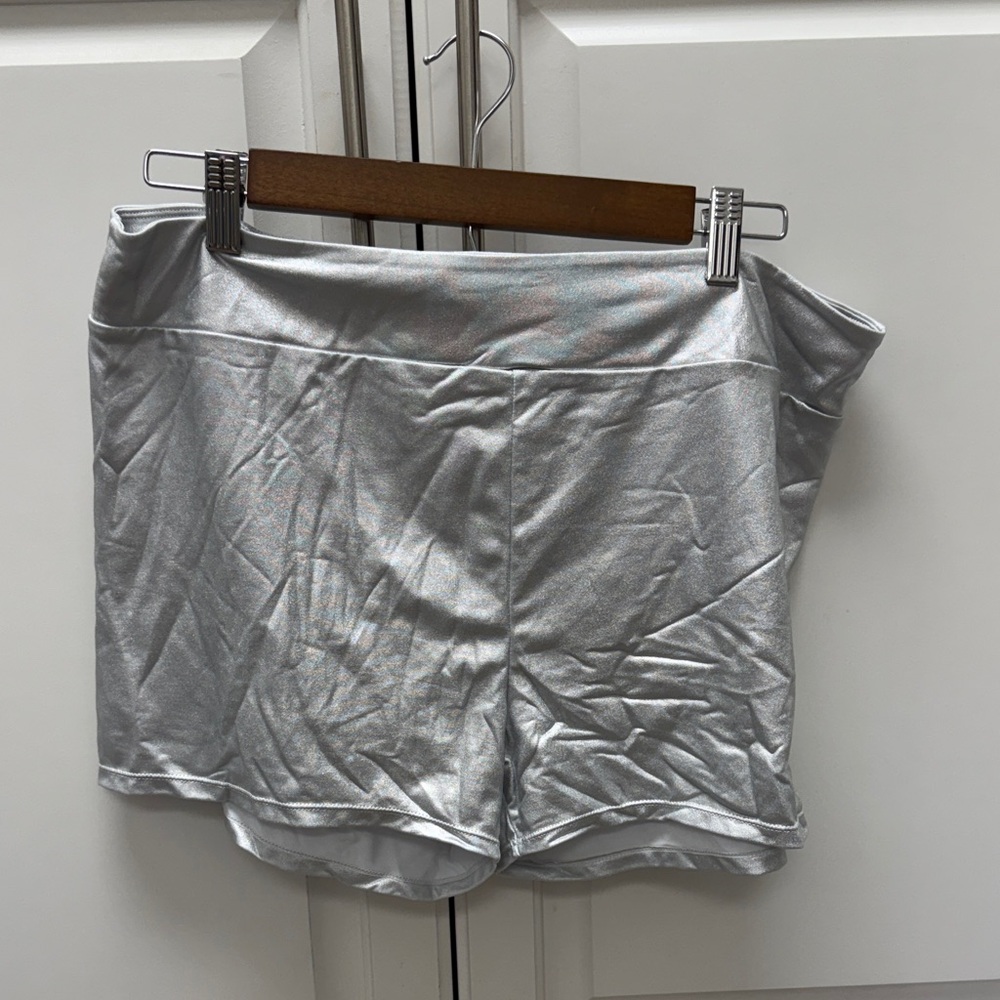 Women's Silver booty Shorts